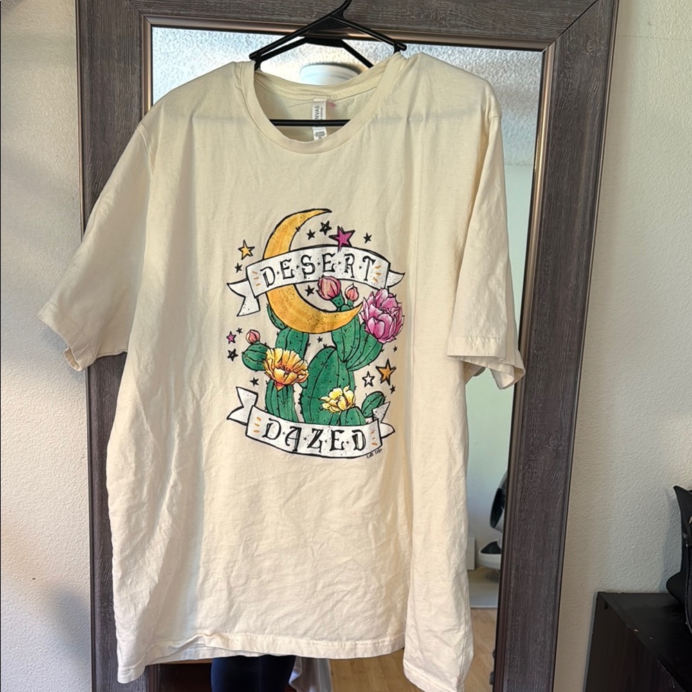 Bella Canvas Cream Short Sleeve Tee with Cartoon Graphic